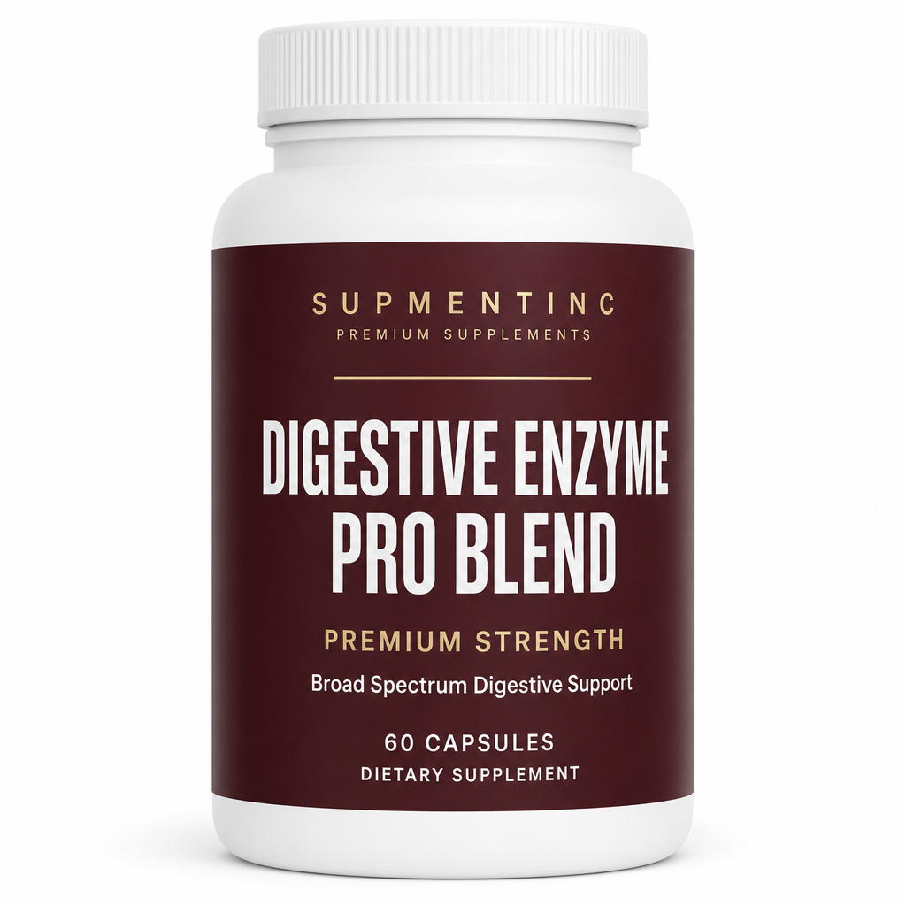 Supmentinc Digestive Enzyme Pro Blend - 60 Capsules - Premium Strength - Broad Spectrum Digestive Support