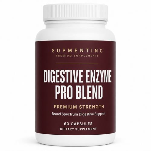 Supmentinc Digestive Enzyme Pro Blend - 60 Capsules - Premium Strength - Broad Spectrum Digestive Support