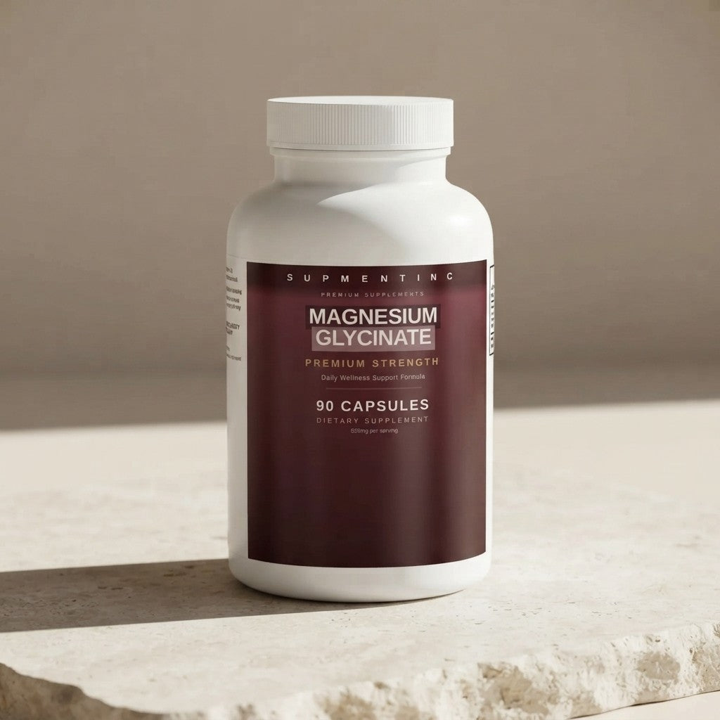 Supmentinc Magnesium Glycinate supplement bottle front label